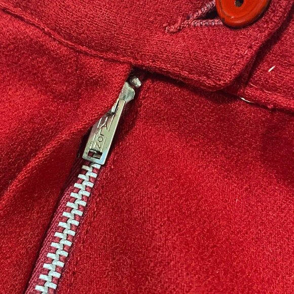 Pendleton Vintage 1950s 100% Wool Red Western Skirt Size 16 Belt Loops - Picture 5 of 8